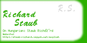 richard staub business card
